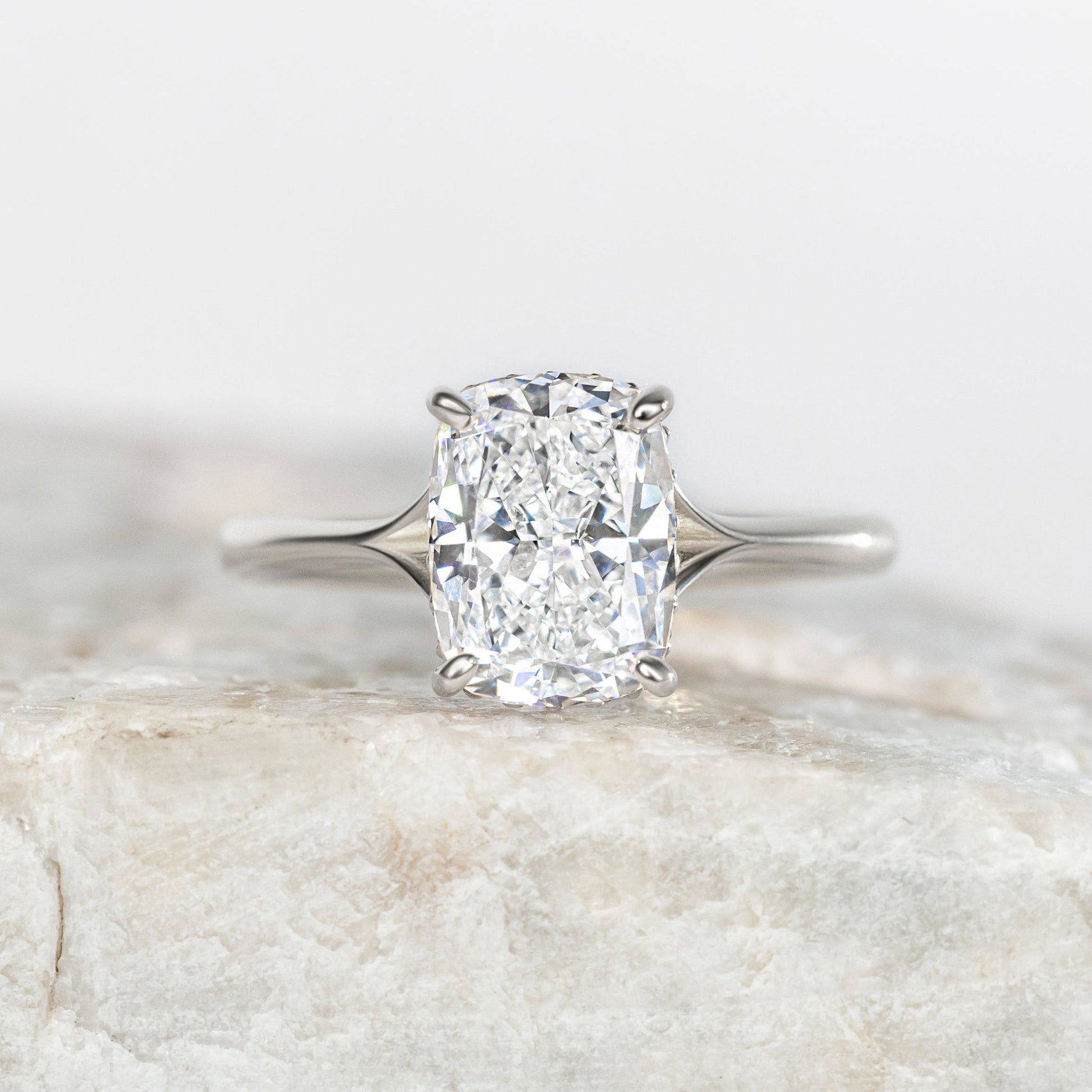 2 CT Round Three Stones Lab Grown Diamond Engagement Ring
