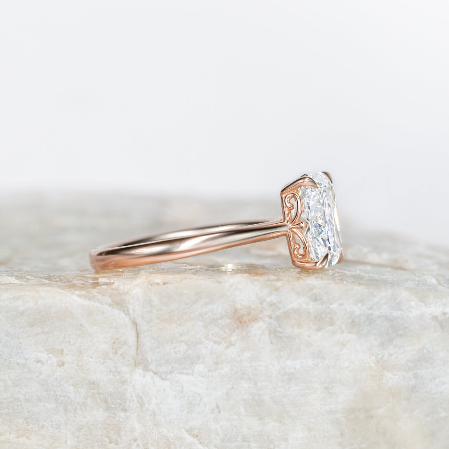 2 CT Round Three Stones Lab Grown Diamond Engagement Ring