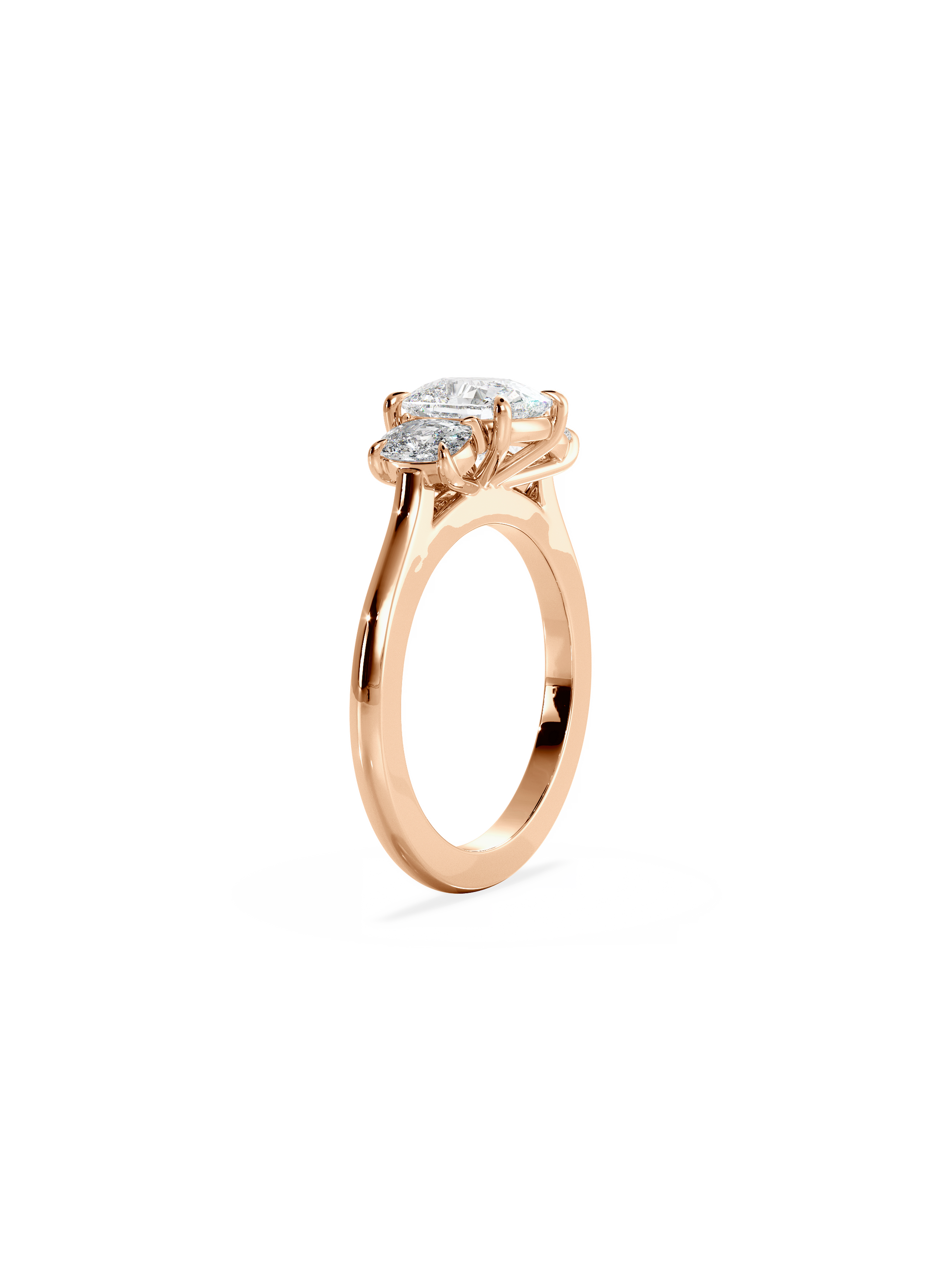 2 CT Round Three Stones Lab Grown Diamond Engagement Ring