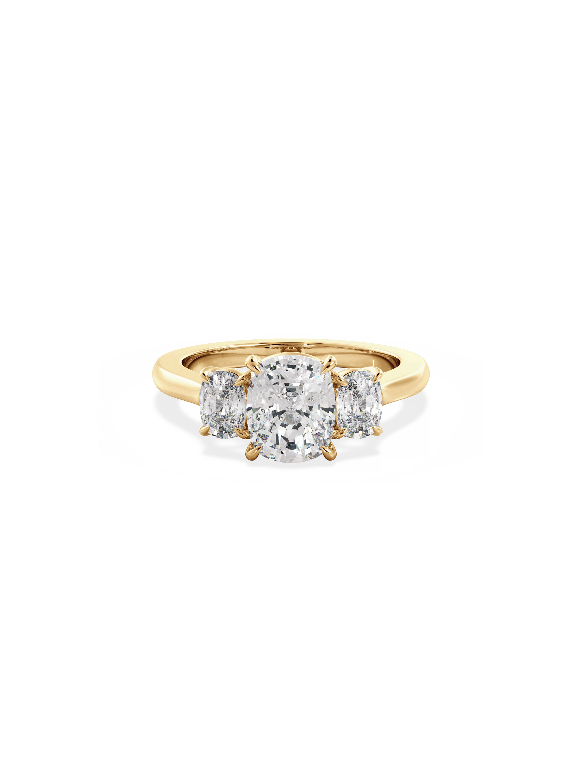 2 CT Round Three Stones Lab Grown Diamond Engagement Ring