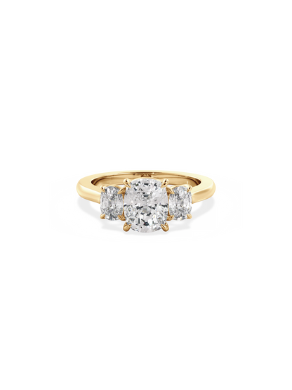 2 CT Round Three Stones Lab Grown Diamond Engagement Ring