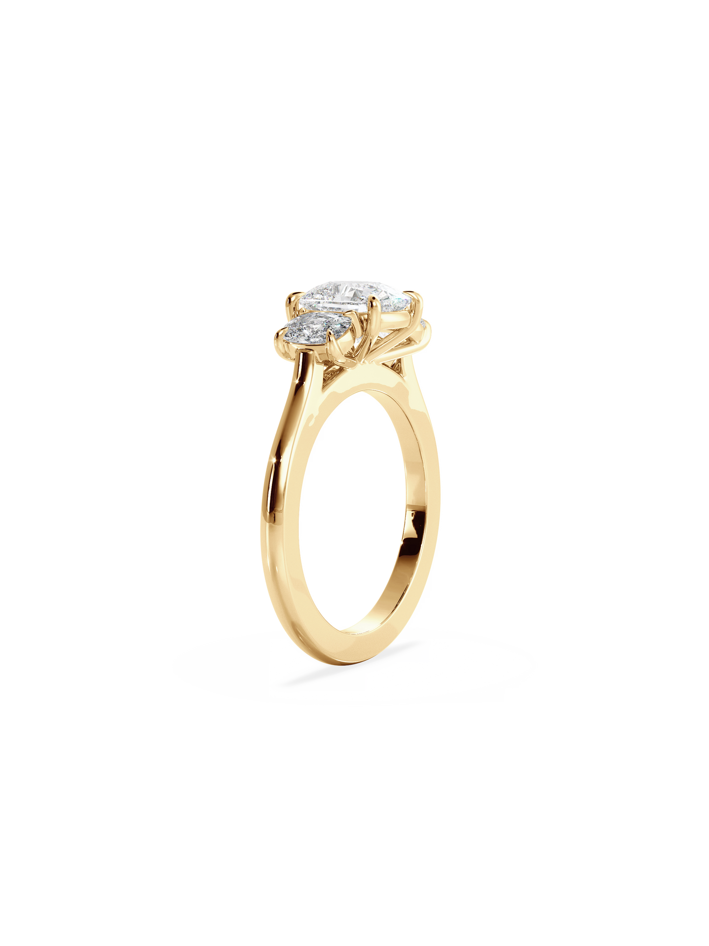 2 CT Round Three Stones Lab Grown Diamond Engagement Ring