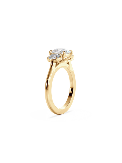 2 CT Round Three Stones Lab Grown Diamond Engagement Ring