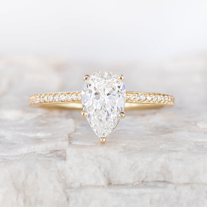 2 CT Round Three Stones Lab Grown Diamond Engagement Ring