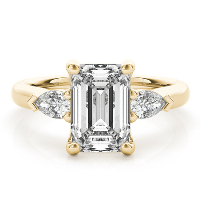 2 CT Round Three Stones Lab Grown Diamond Engagement Ring