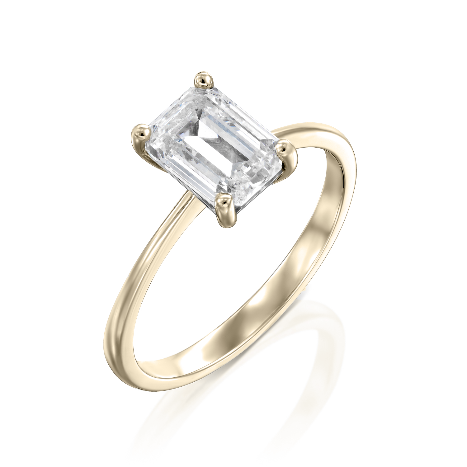2 CT Round Three Stones Lab Grown Diamond Engagement Ring