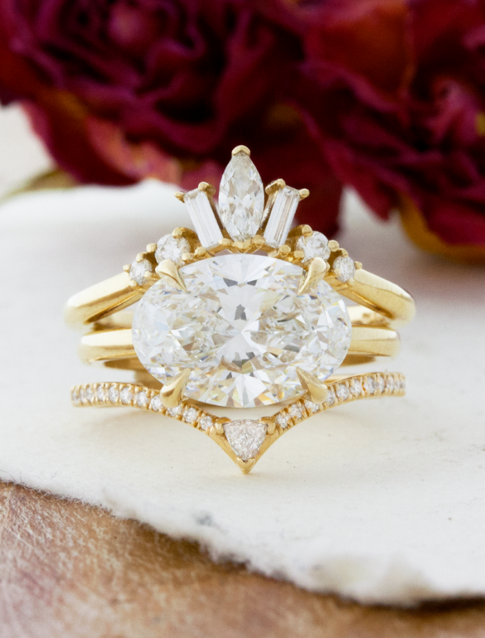 2 CT Round Three Stones Lab Grown Diamond Engagement Ring