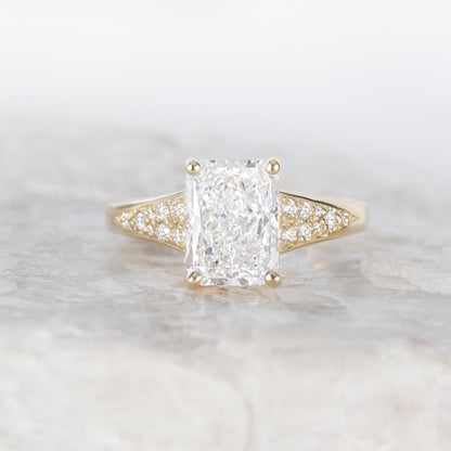 2 CT Round Three Stones Lab Grown Diamond Engagement Ring
