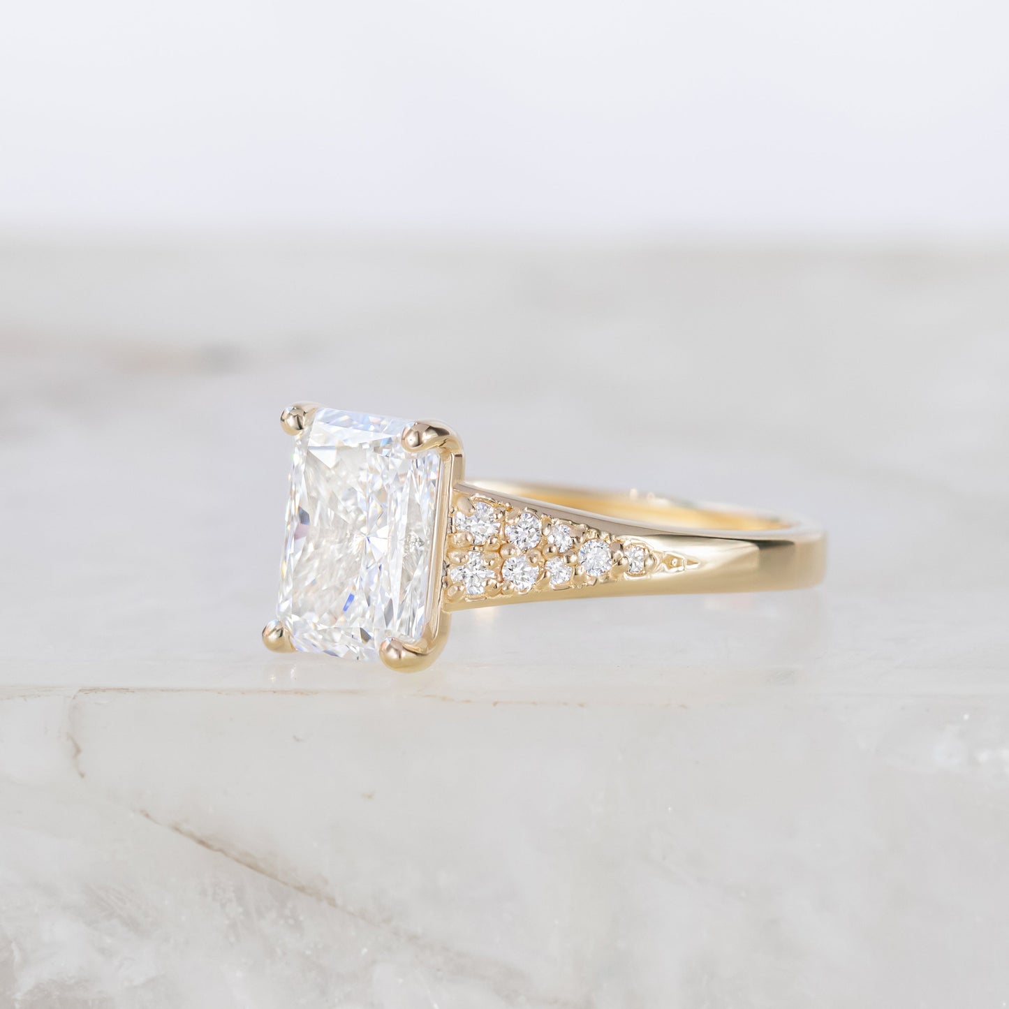 2 CT Round Three Stones Lab Grown Diamond Engagement Ring