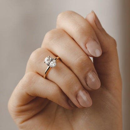 2 CT Round Three Stones Lab Grown Diamond Engagement Ring