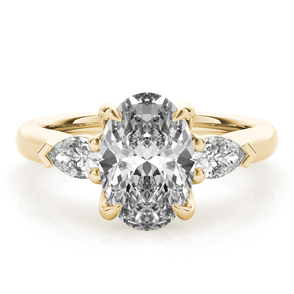 2 CT Round Three Stones Lab Grown Diamond Engagement Ring