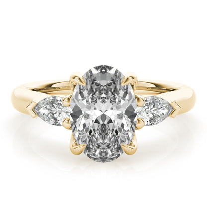 2 CT Round Three Stones Lab Grown Diamond Engagement Ring