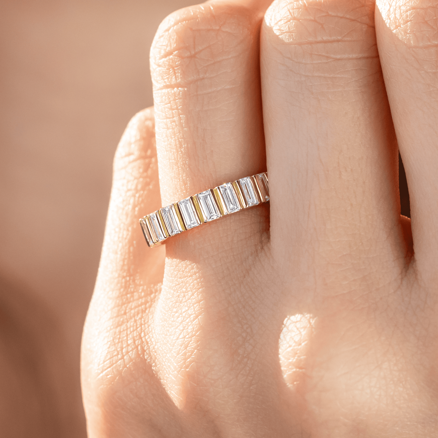0.37 CT Round Full Eternity Lab Grown Diamond Wedding Band
