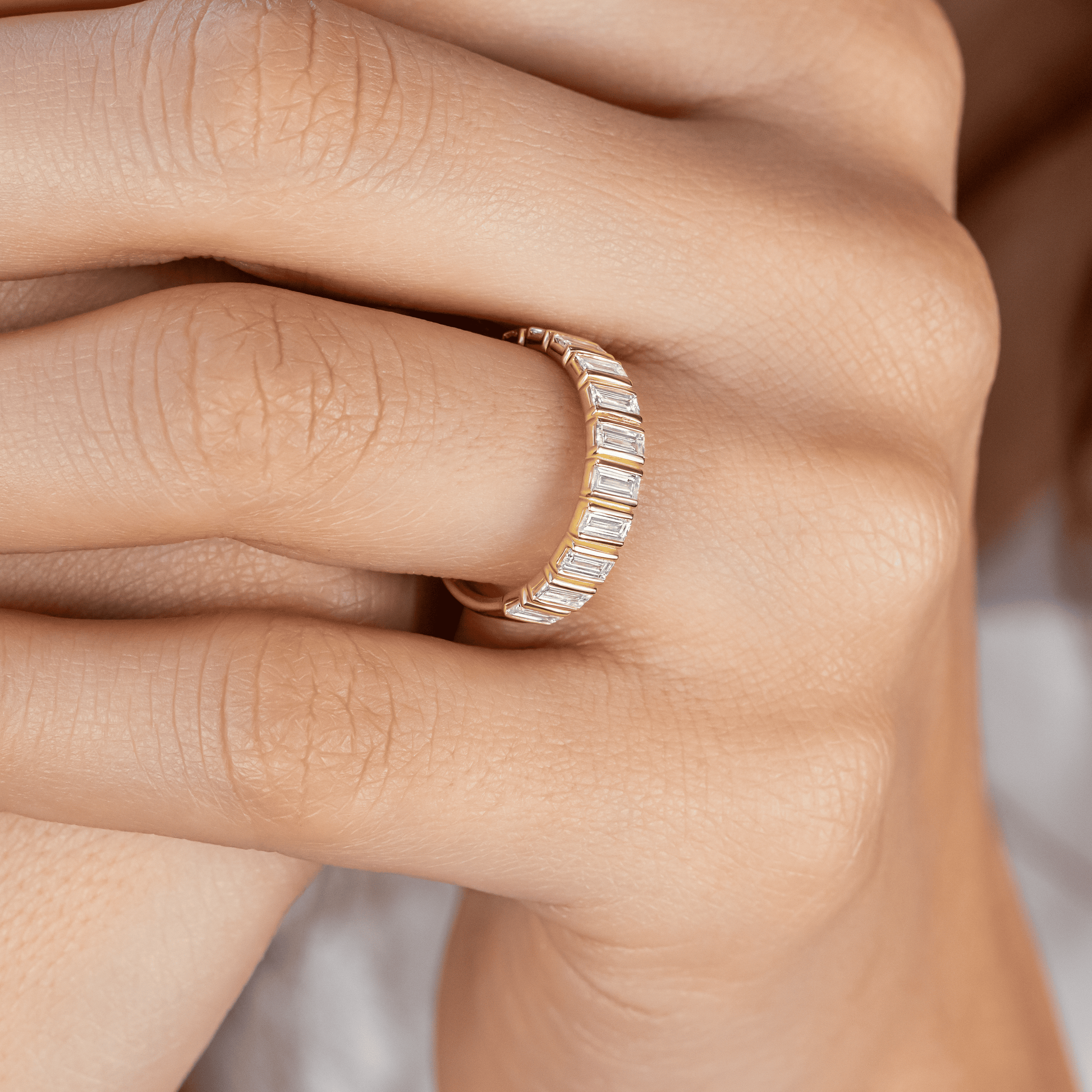 0.37 CT Round Full Eternity Lab Grown Diamond Wedding Band