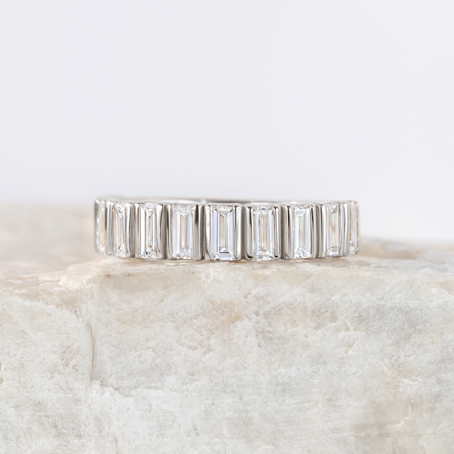 0.37 CT Round Full Eternity Lab Grown Diamond Wedding Band
