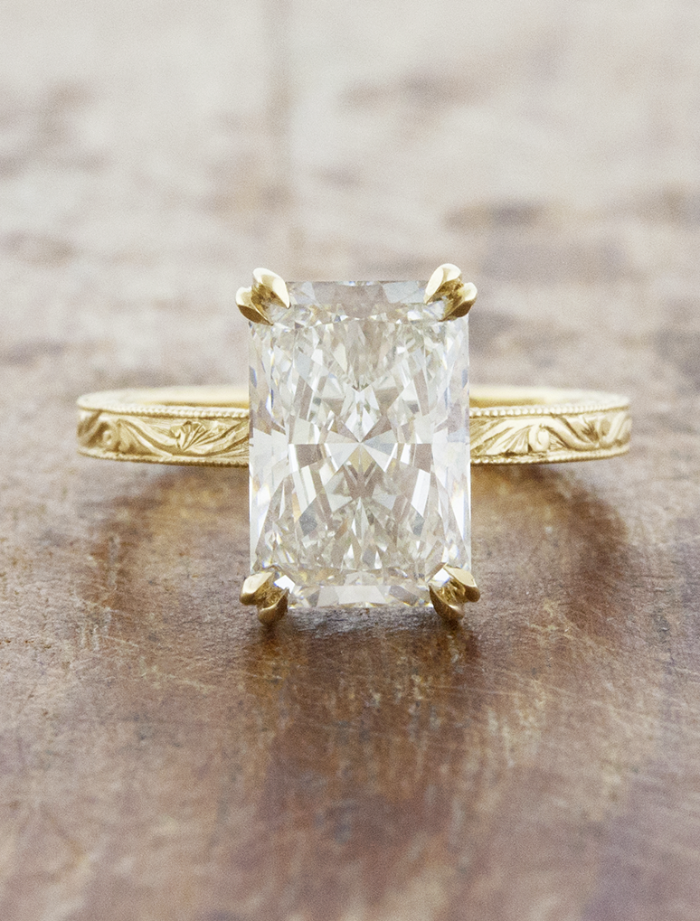 2 CT Round Three Stones Lab Grown Diamond Engagement Ring