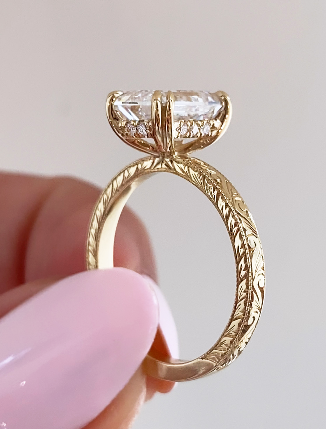 2 CT Round Three Stones Lab Grown Diamond Engagement Ring