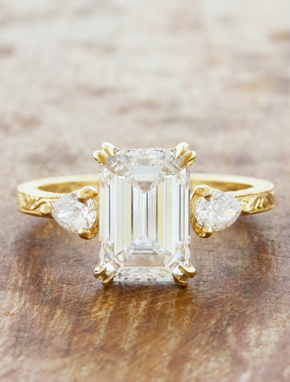 2 CT Round Three Stones Lab Grown Diamond Engagement Ring