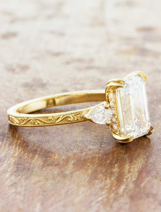 2 CT Round Three Stones Lab Grown Diamond Engagement Ring