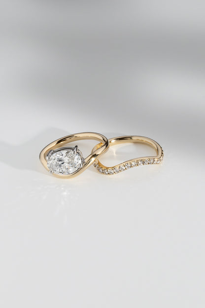 2 CT Round Three Stones Lab Grown Diamond Engagement Ring