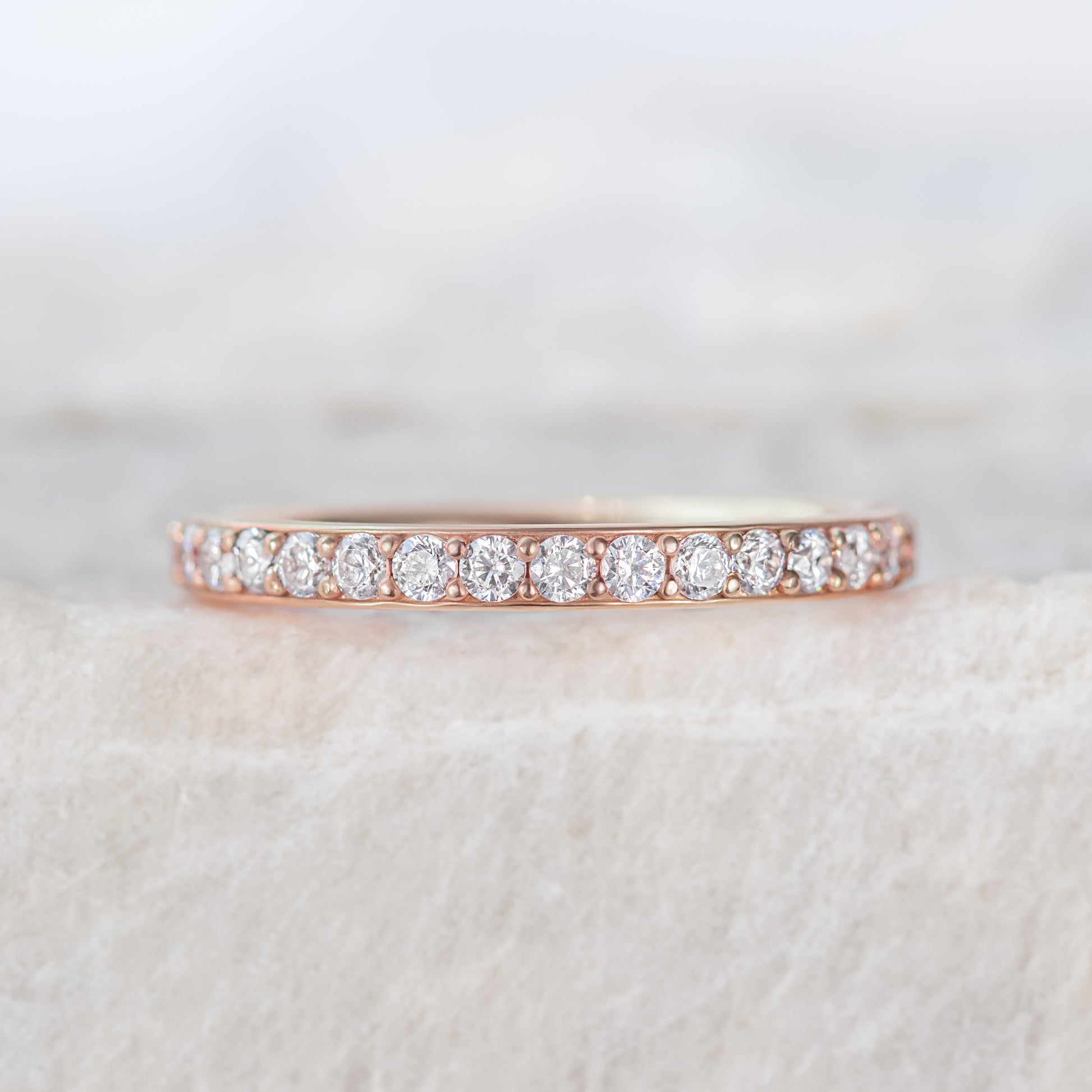0.37 CT Round Full Eternity Lab Grown Diamond Wedding Band