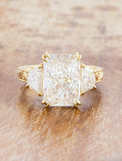 2 CT Round Three Stones Lab Grown Diamond Engagement Ring