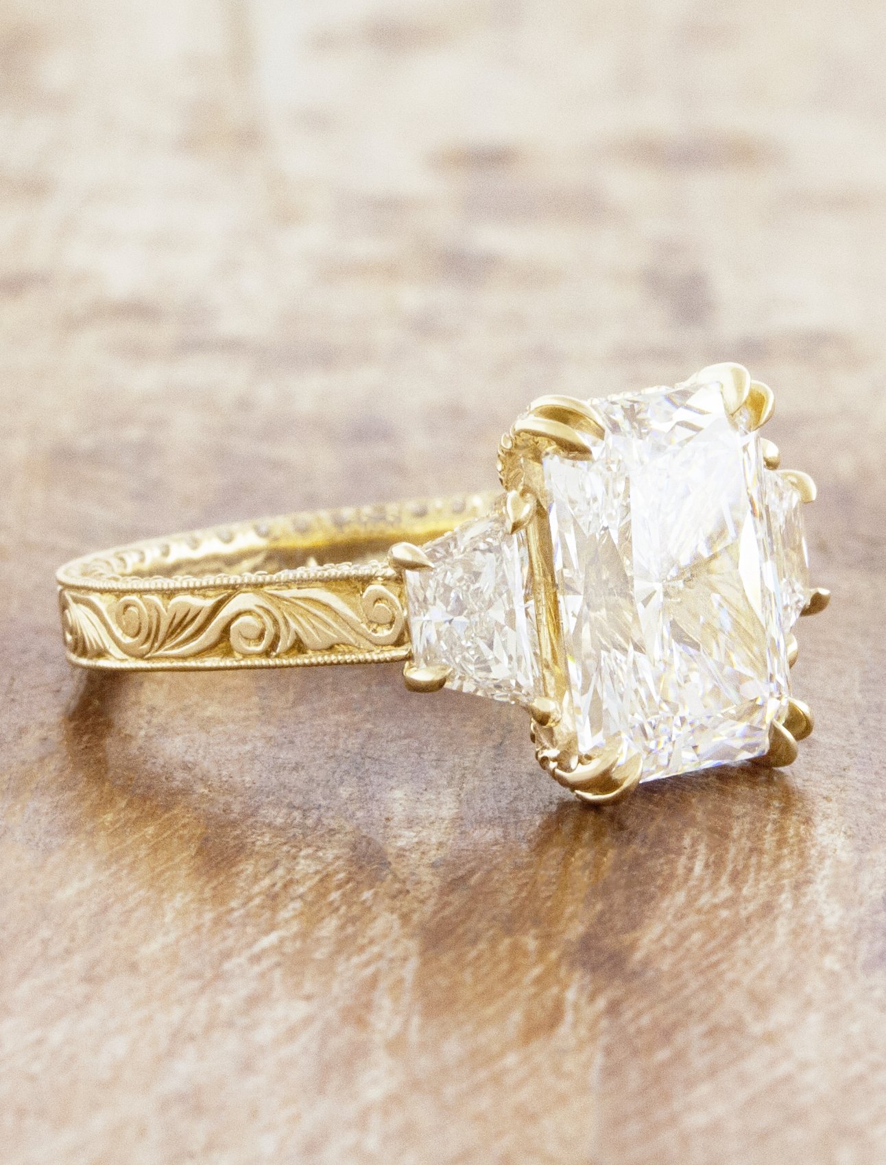 2 CT Round Three Stones Lab Grown Diamond Engagement Ring