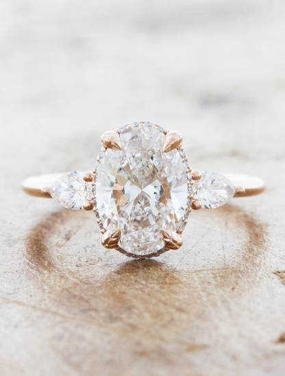 2 CT Round Three Stones Lab Grown Diamond Engagement Ring
