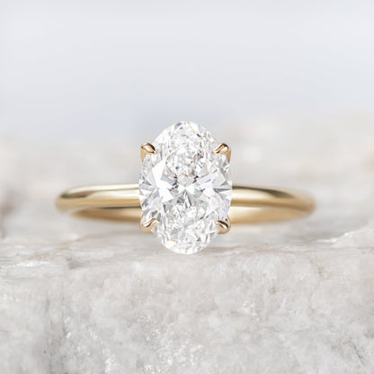 2 CT Round Three Stones Lab Grown Diamond Engagement Ring