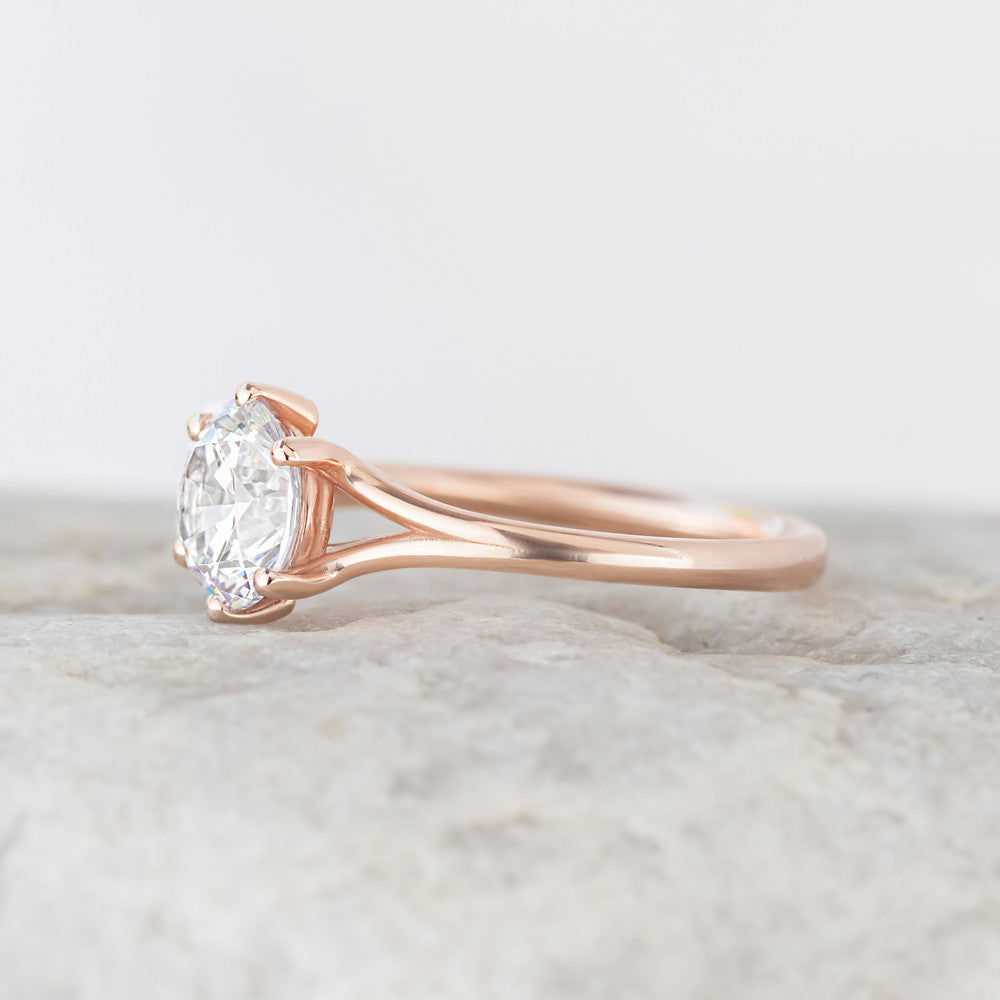 2 CT Round Three Stones Lab Grown Diamond Engagement Ring