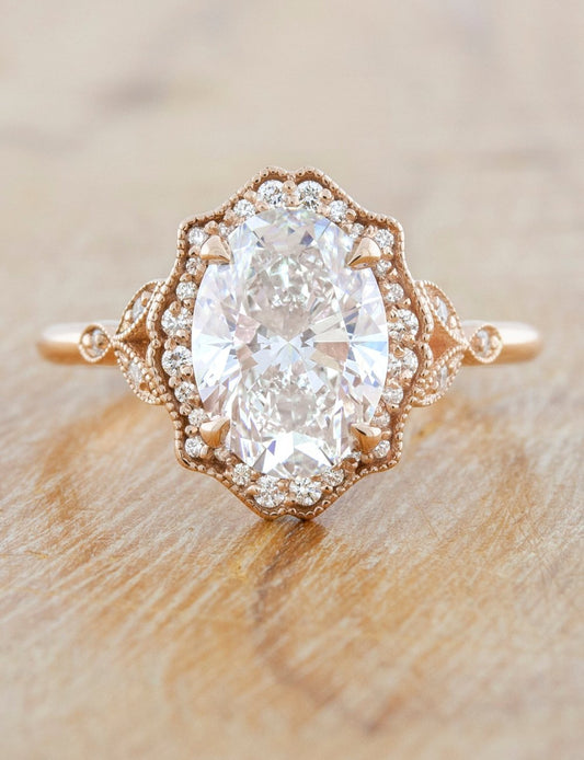 2 CT Round Three Stones Lab Grown Diamond Engagement Ring