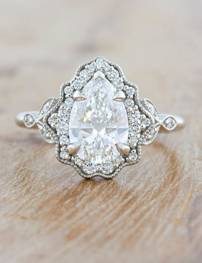 2 CT Round Three Stones Lab Grown Diamond Engagement Ring