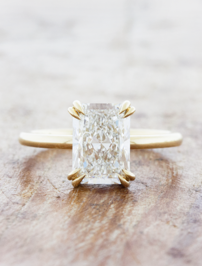 2 CT Round Three Stones Lab Grown Diamond Engagement Ring