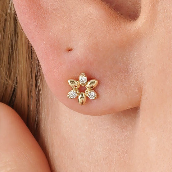 1.0 CT Round Bezel Solitaire Lab Grown Diamond Earrings