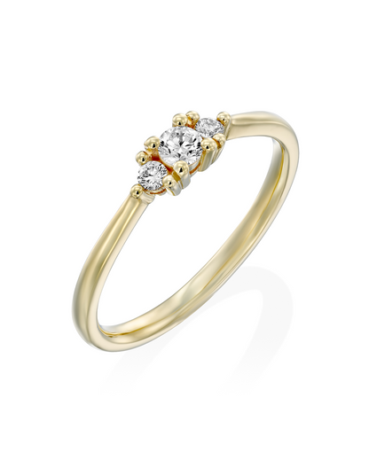 2 CT Round Three Stones Lab Grown Diamond Engagement Ring