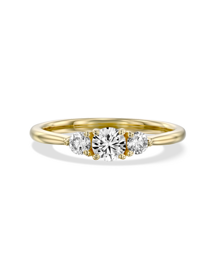 2 CT Round Three Stones Lab Grown Diamond Engagement Ring