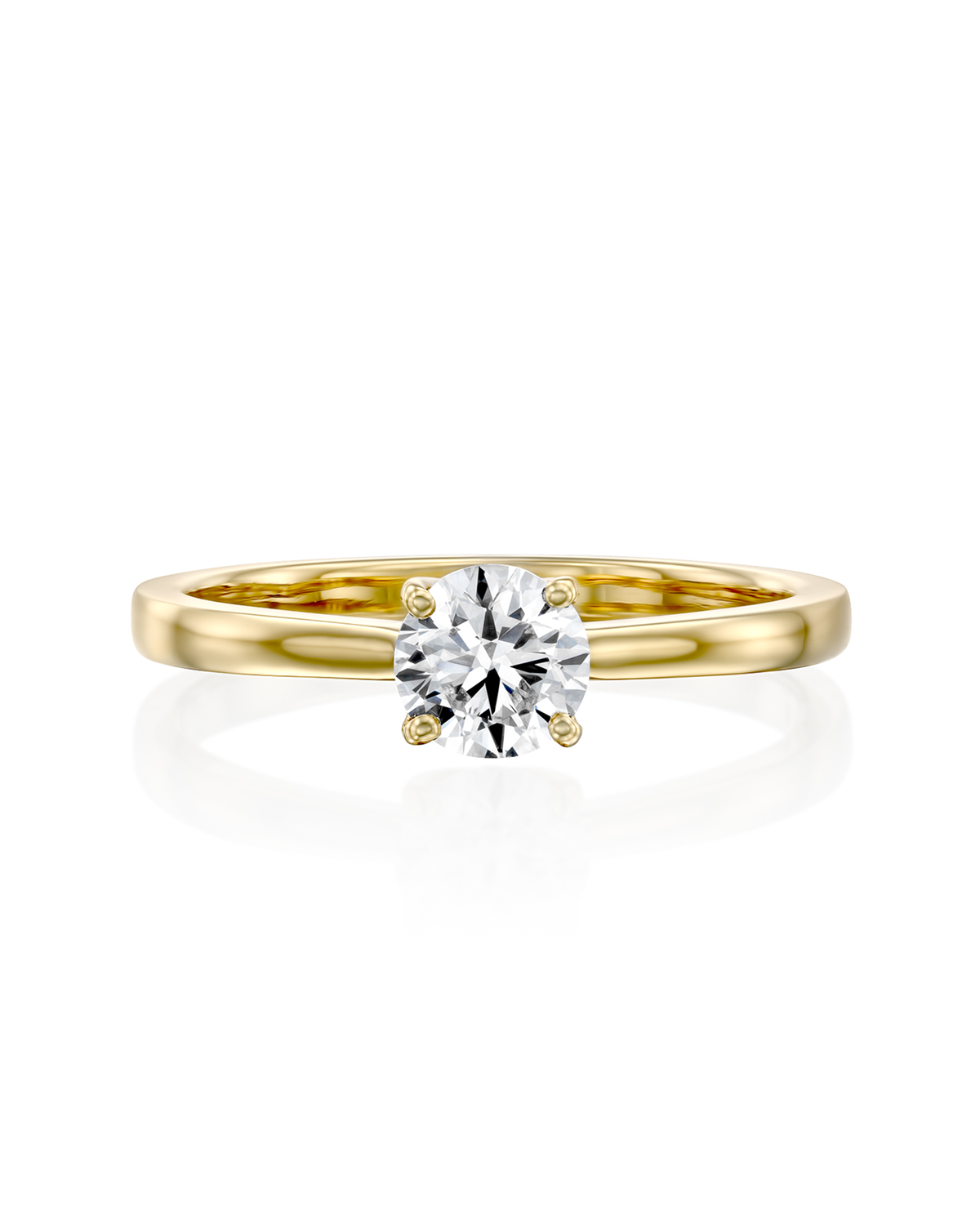 2 CT Round Three Stones Lab Grown Diamond Engagement Ring