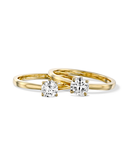 2 CT Round Three Stones Lab Grown Diamond Engagement Ring