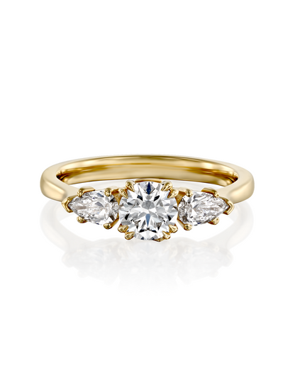 2 CT Round Three Stones Lab Grown Diamond Engagement Ring