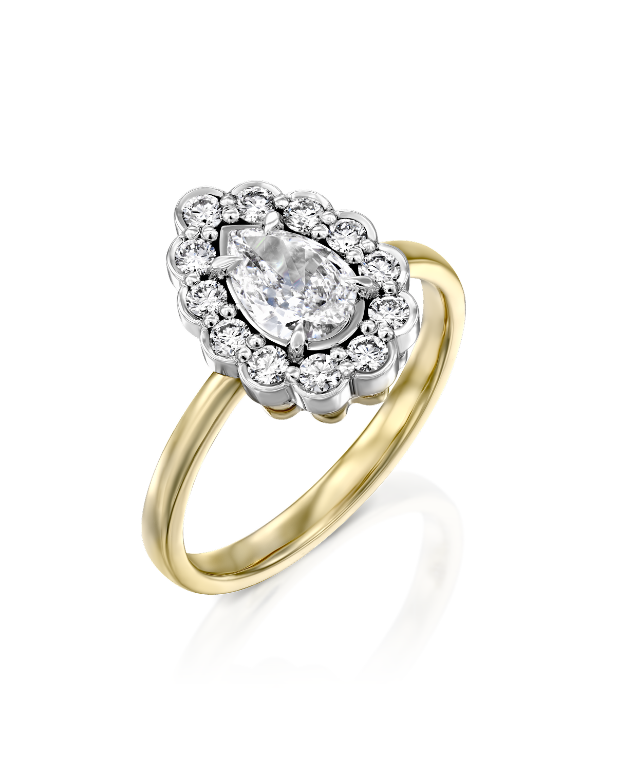 2 CT Round Three Stones Lab Grown Diamond Engagement Ring