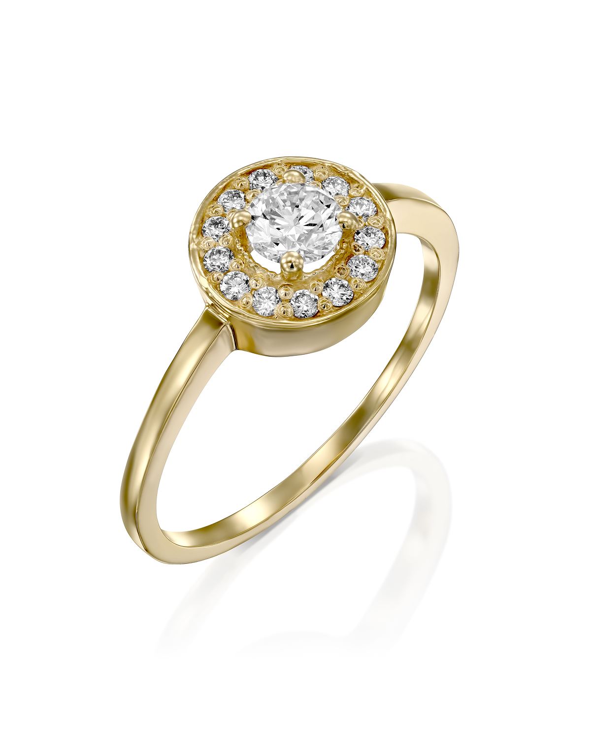 2 CT Round Three Stones Lab Grown Diamond Engagement Ring