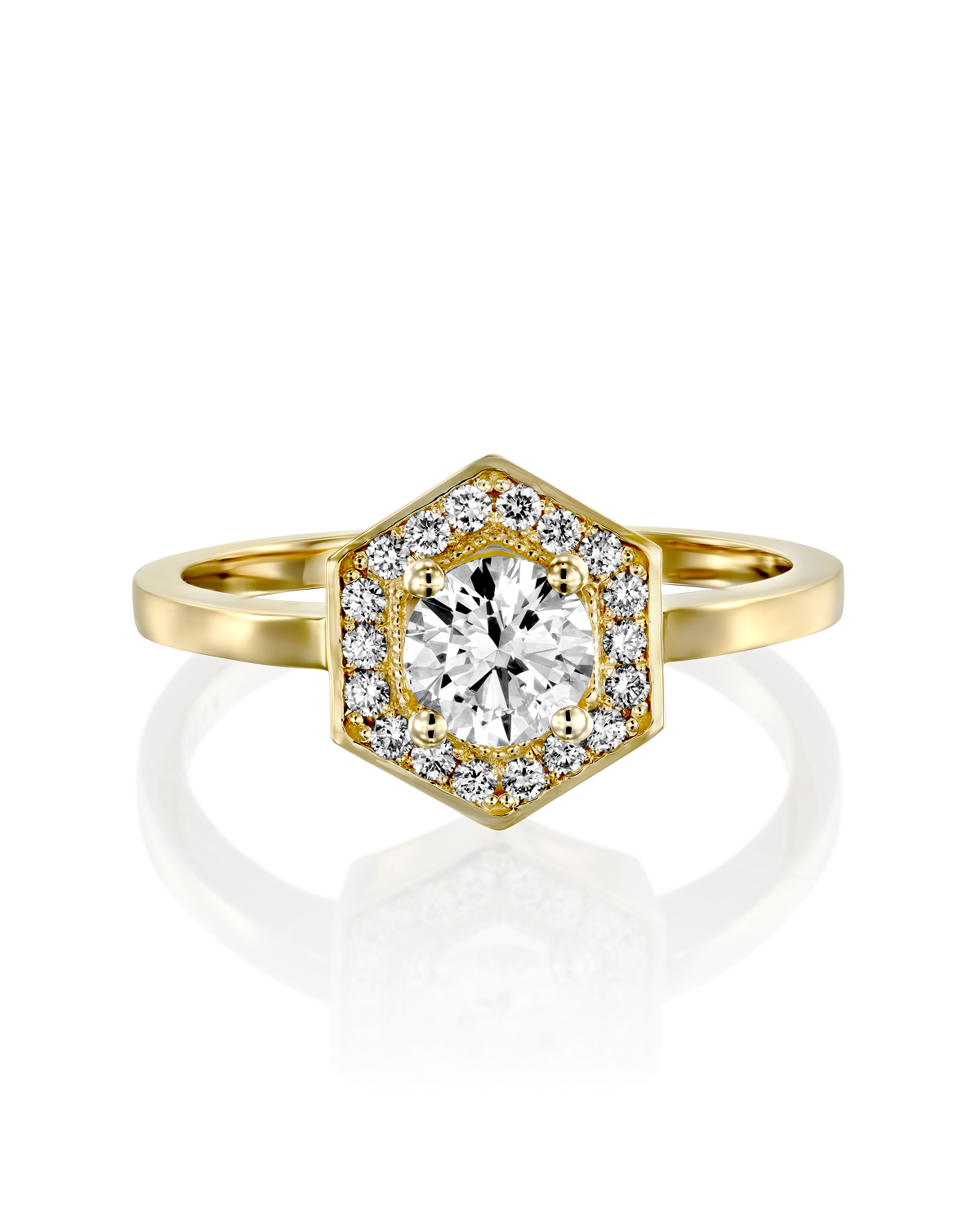 2 CT Round Three Stones Lab Grown Diamond Engagement Ring