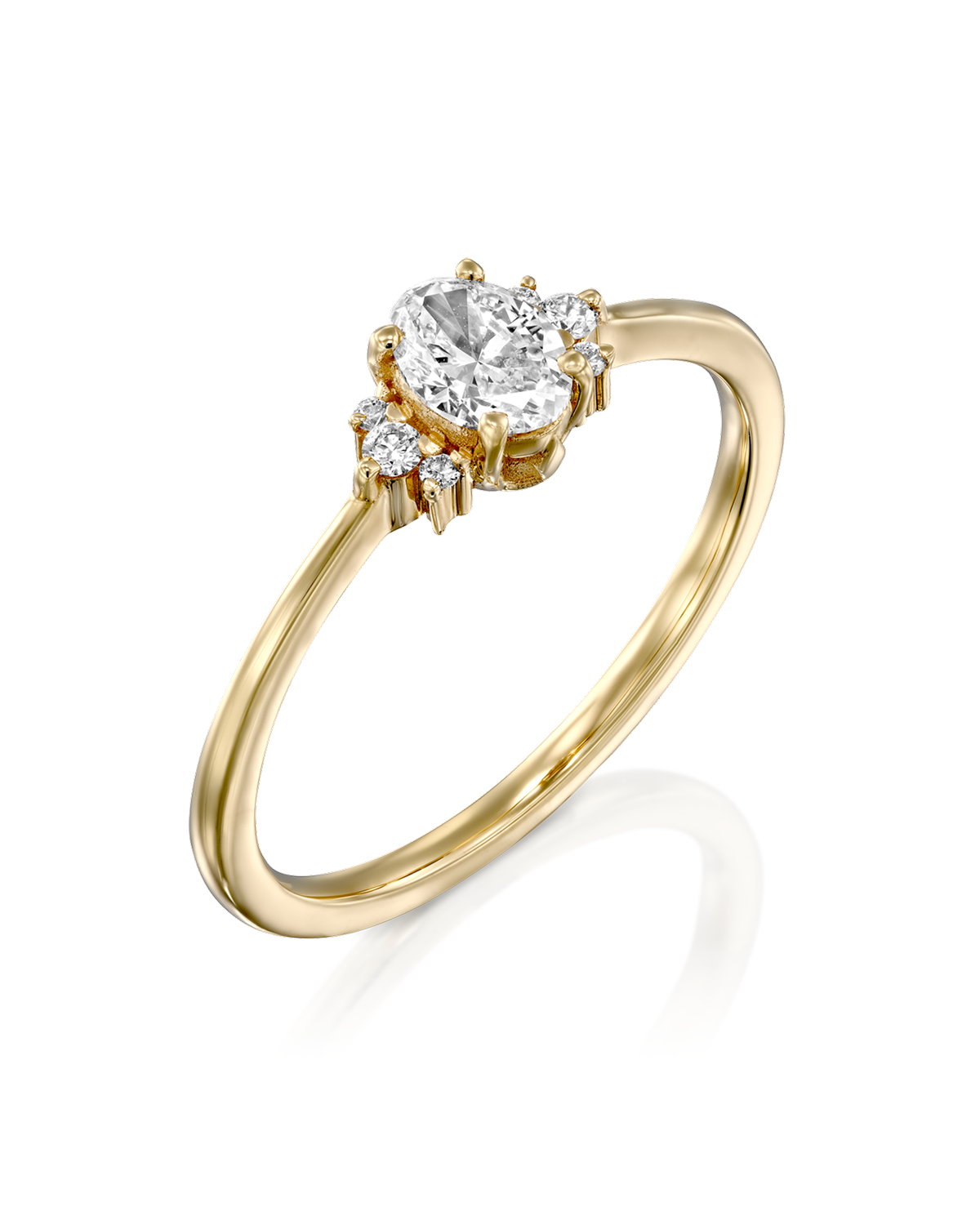 2 CT Round Three Stones Lab Grown Diamond Engagement Ring