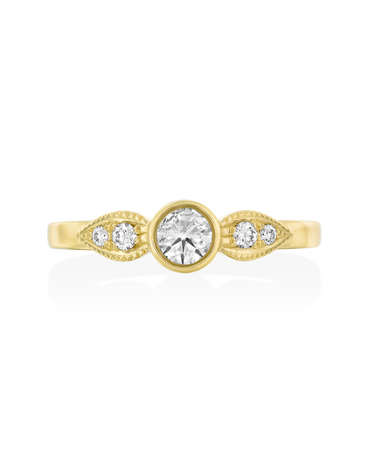 2 CT Round Three Stones Lab Grown Diamond Engagement Ring