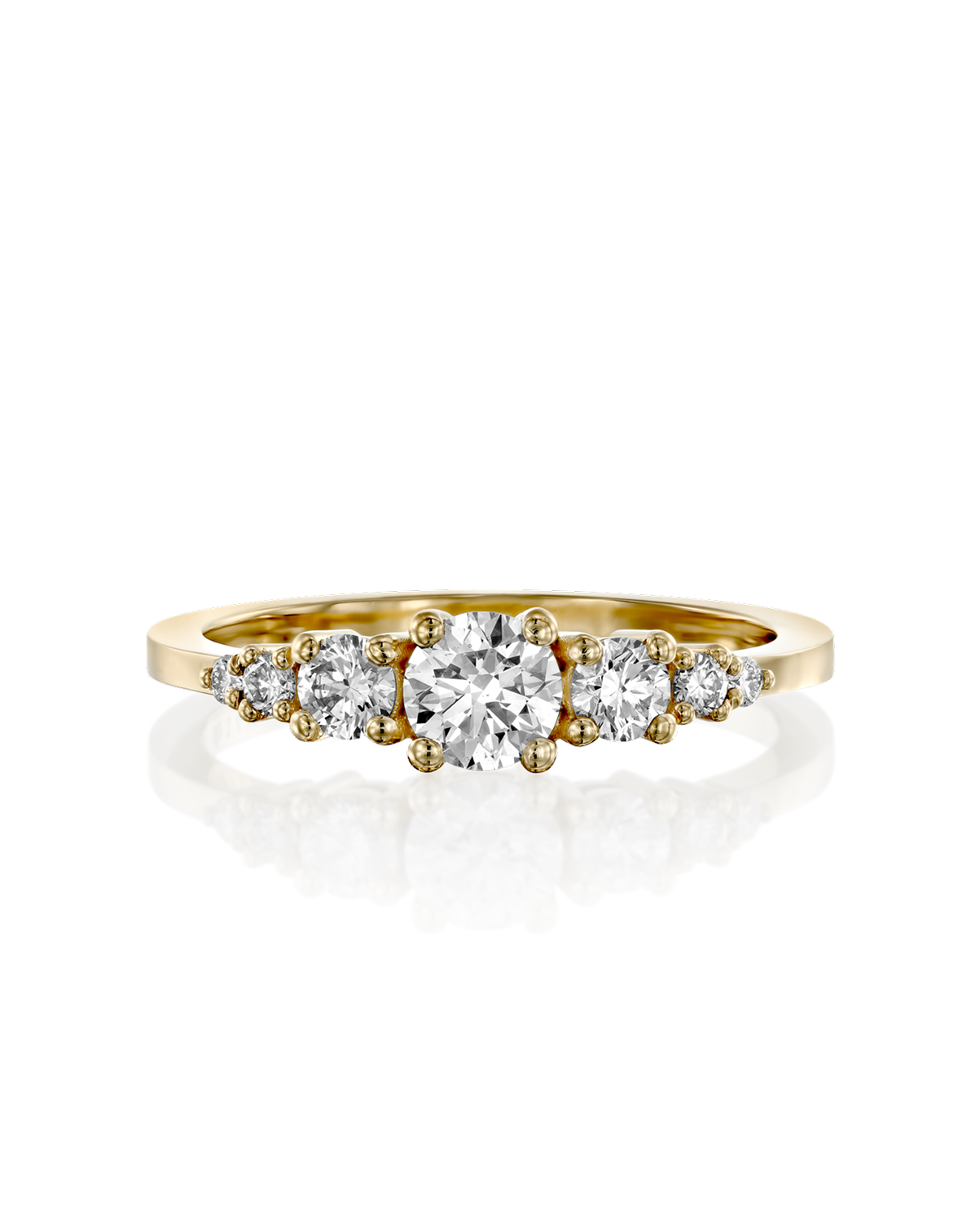 2 CT Round Three Stones Lab Grown Diamond Engagement Ring