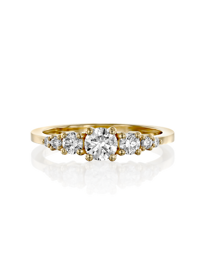 2 CT Round Three Stones Lab Grown Diamond Engagement Ring