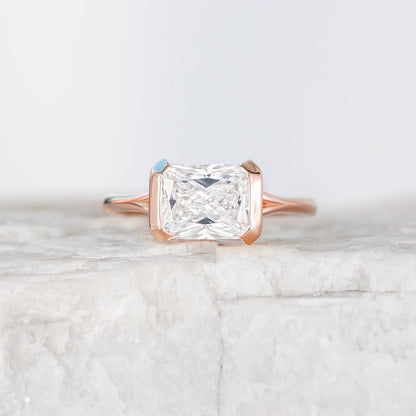 2 CT Round Three Stones Lab Grown Diamond Engagement Ring