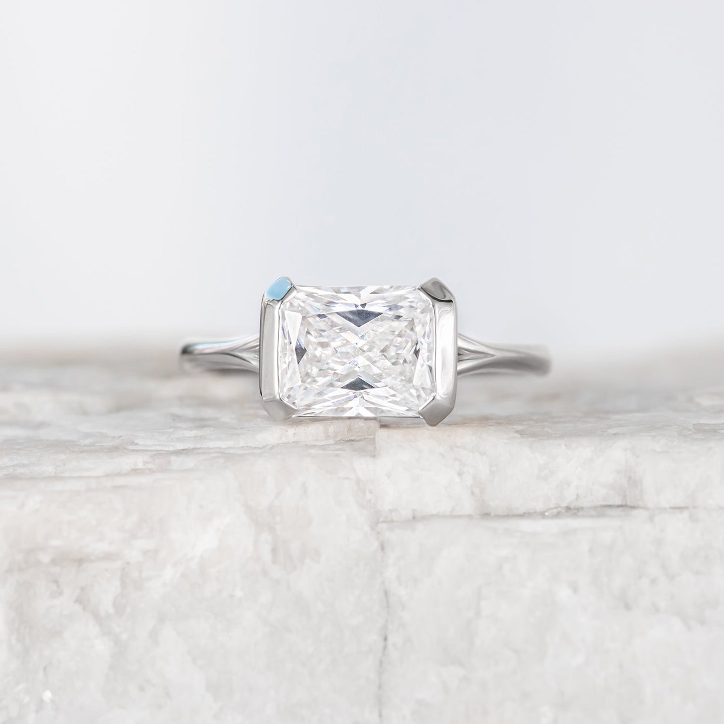 2 CT Round Three Stones Lab Grown Diamond Engagement Ring