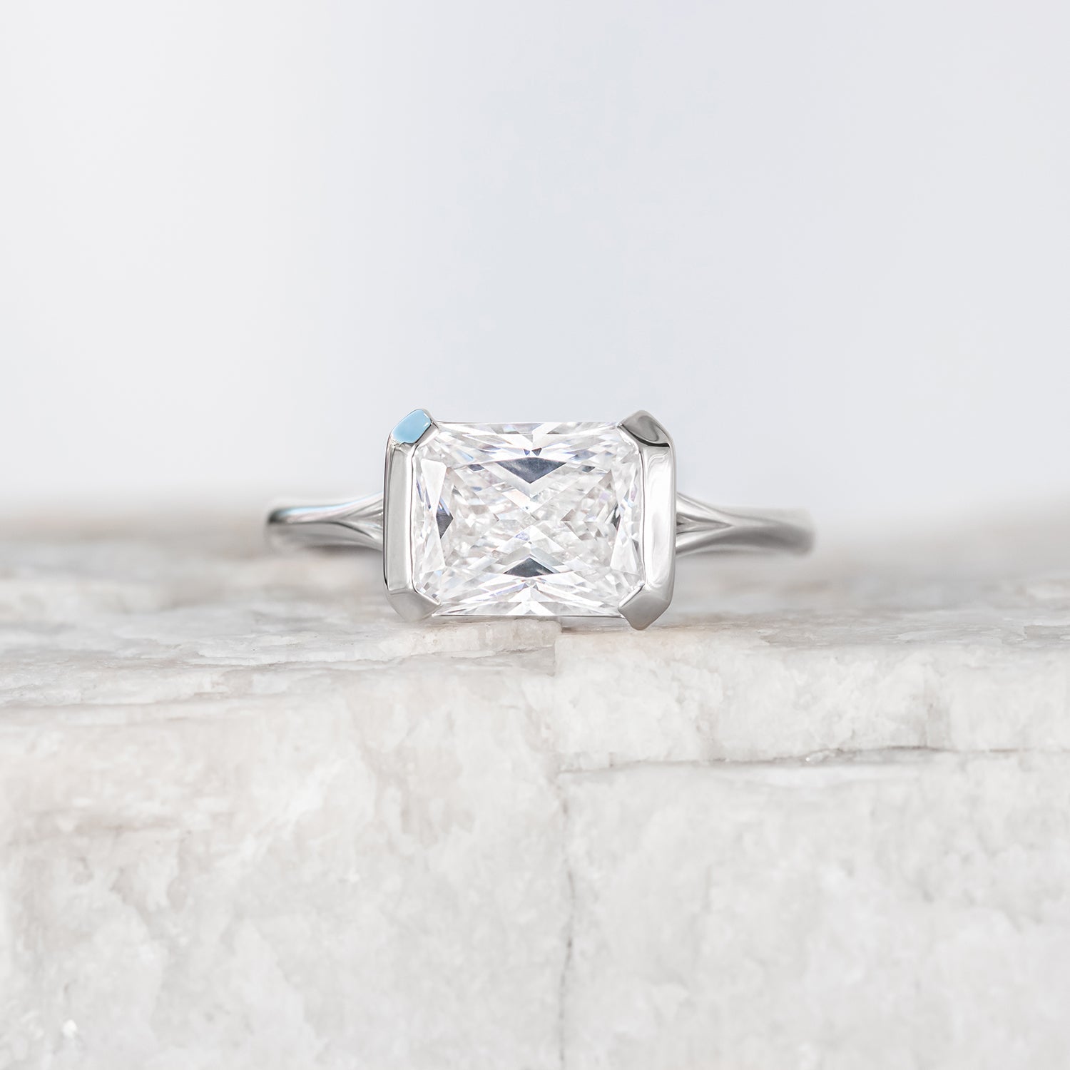 2 CT Round Three Stones Lab Grown Diamond Engagement Ring