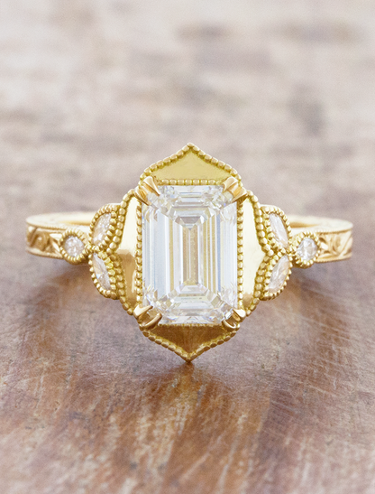 2 CT Round Three Stones Lab Grown Diamond Engagement Ring